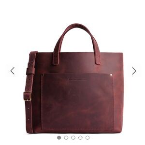 Portland Leather Medium Crossbody Tote - Merlot